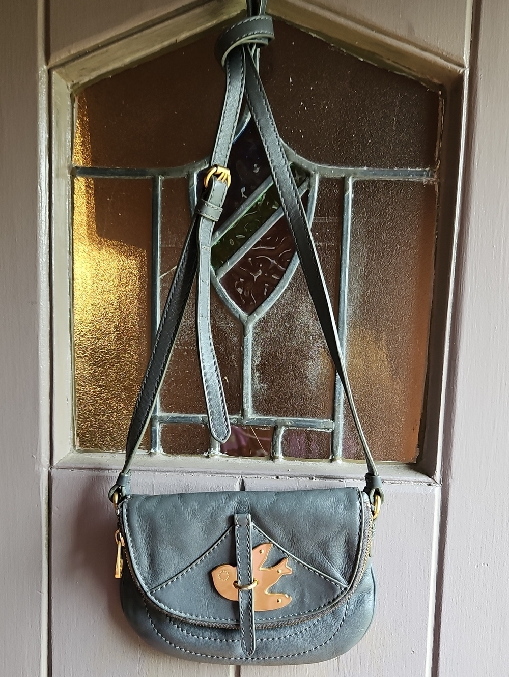 Marc By Marc Jacobs Petal To The Metal Gray Leather Crossbody Bag